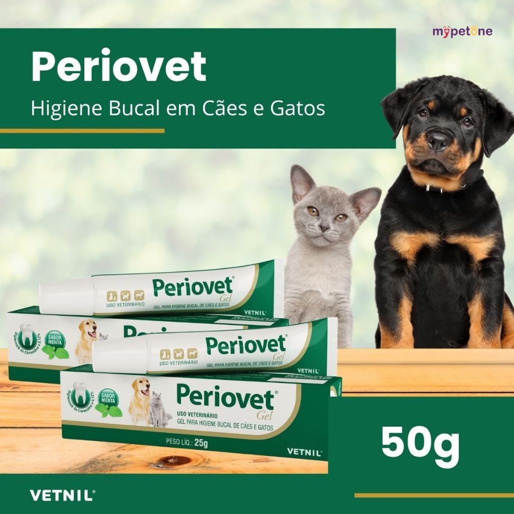 Kit 2 Gel Higiênico Bucal Vetnil Periovet - 25 g