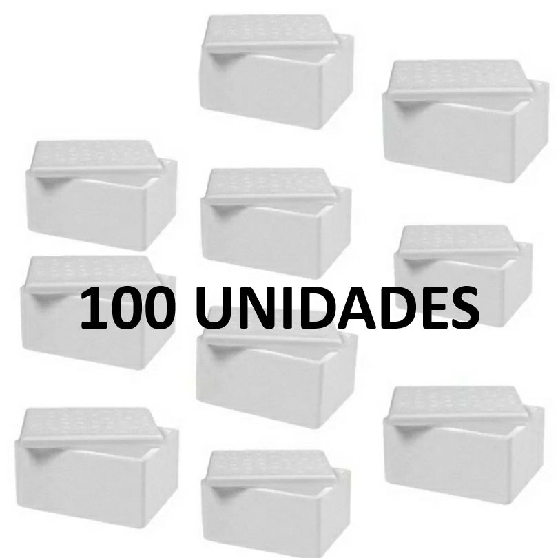 Kit 100 Caixas de Isopor 250ml | Ideal para transporte e armazenamento de Medicamentos e ampolas.