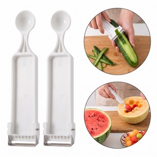 Kit 1/2/3 Descascador e Boleador 2 em 1 Aço Inox Para Frutas Legumes Batatas Cozinha Prático