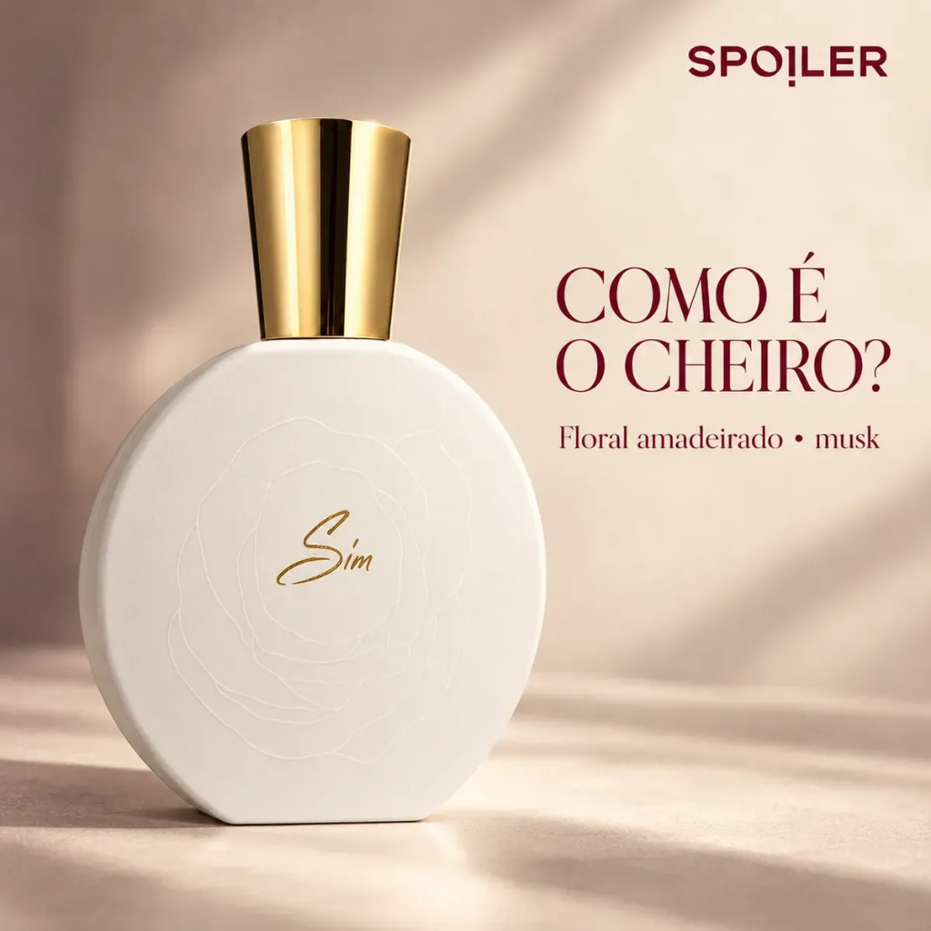 Perfume Feminino Sim 50ml Spoiler Fragrância Floral Amadeirada Elegante Ocasiões Especiais — imagem 2 de 2