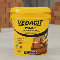 Aditivo Plastificante Vedalit Balde 18 L Aditivo Plastificante Argamassa Assentamento Aditivo Ótima Liga Vedacit
