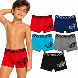 Kit 3 Cuecas Kids Box Boxer Infantil Estampadas Masculino e Confortáveis para crianças e juvenis
