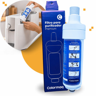 Refil Filtro Colormaq Premium Original Purificador De Agua Tripla Filtração Redução Cloro Impurezas