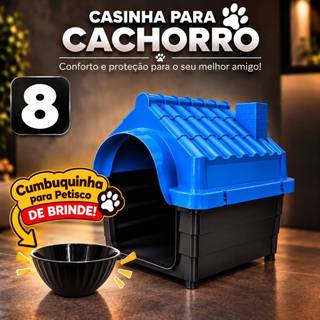 Casinha N8 Plástica Desmontavel Cães Cachorros Porte Médio UV