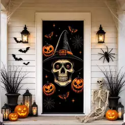 Capa para Porta Painel de Mesa Halloween Dia Das Bruxas