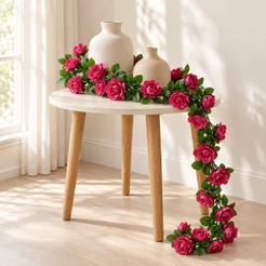 Flor Artificial Para Decoração De Casa Camélia Rosa Claro - Castela