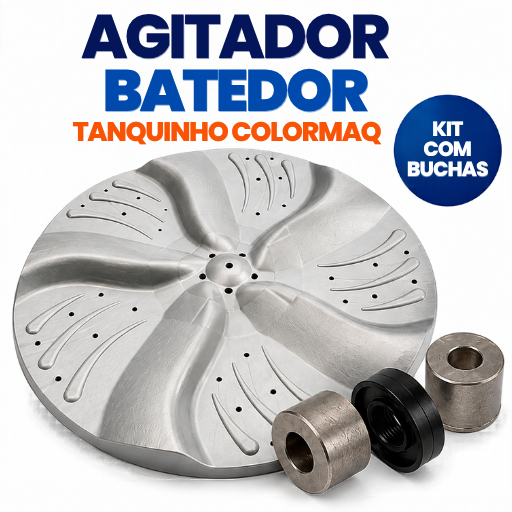 Agitador Batedor Colormaq Lcb Lcs 8Kg 10kg 12Kg com Kit Buchas