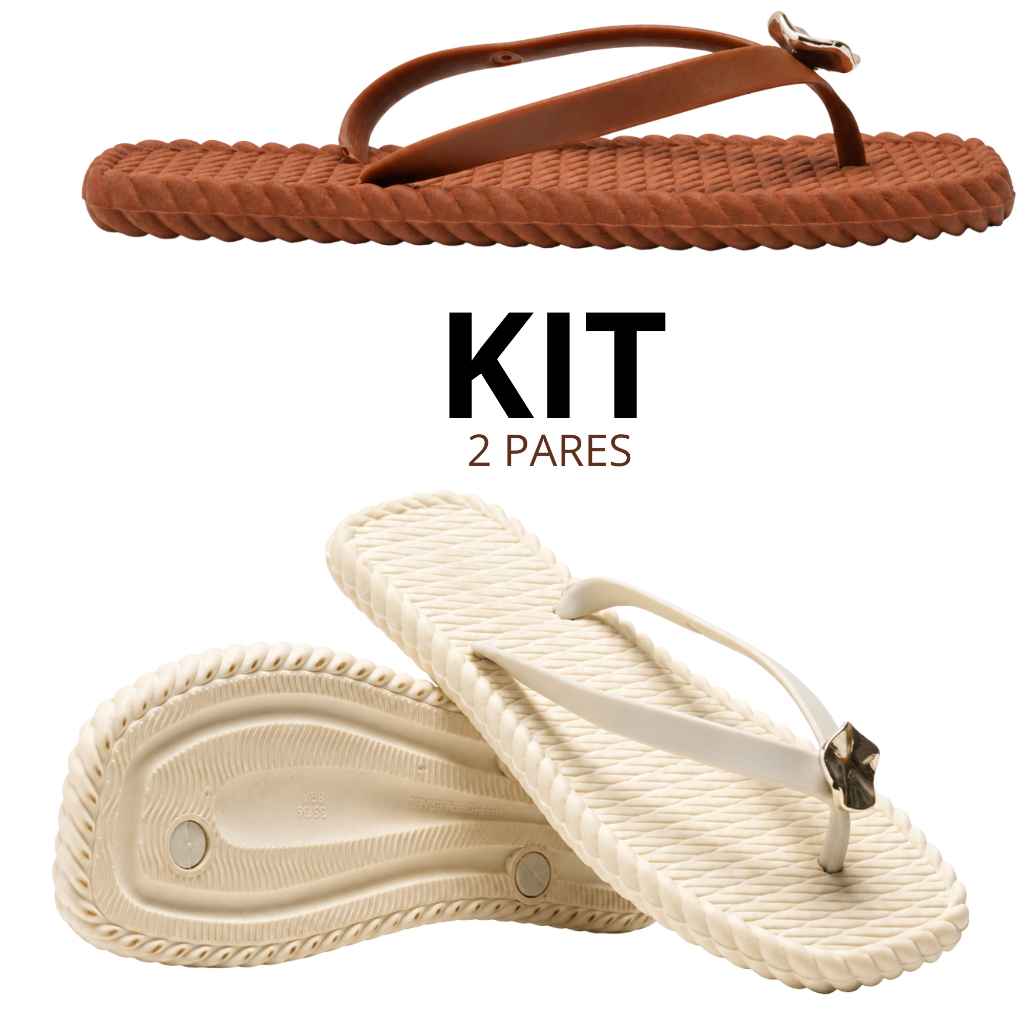 Combo Chinelo Pedraria Feminino Trançado Casual Macio Leve Antiderrapante Confortável