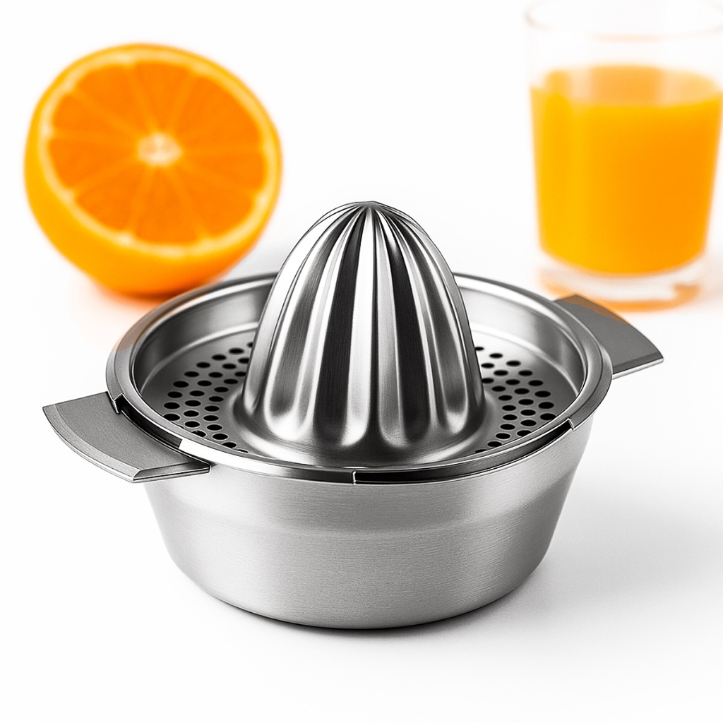 Espremedor De Frutas Manual 300ml Inox Profissional Suco de Laranja Limão