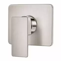 Acabamento de Registro Monocomando Quadrado Metal Banheiro Compatível Deca Escovado