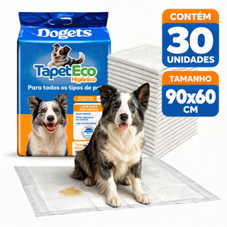 Tapete Higiênico Para Câes 90x60 Pet Alta Absorção Adesivo 30 Unidades TapetEco Envio Imediato