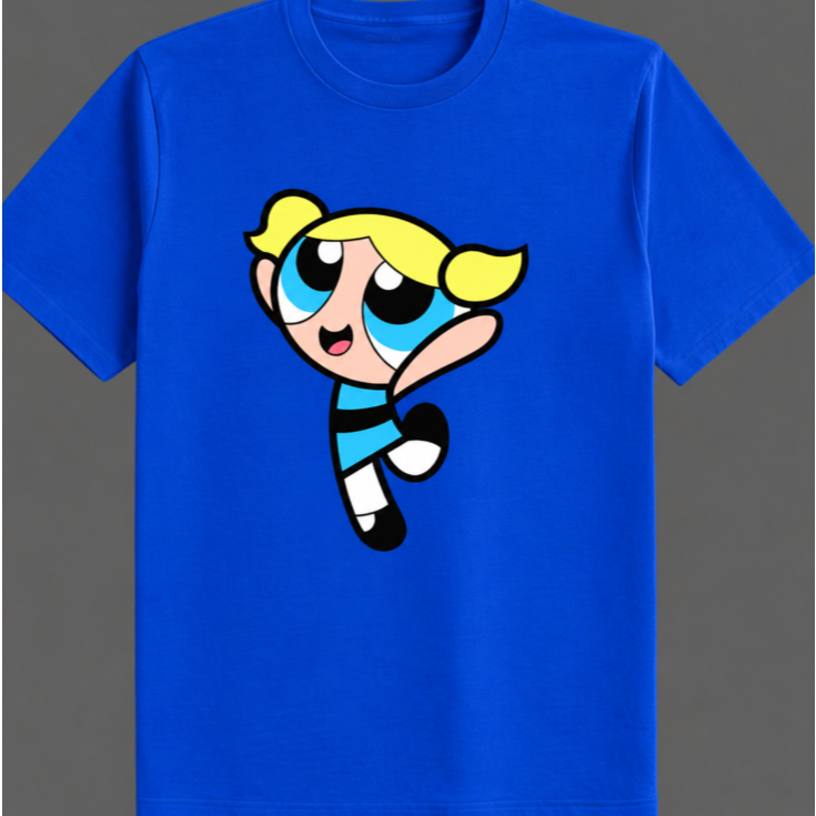 Camiseta Infantil Coloridas Varias Estampas Meninas Super Poderosas Lindinha Florzinha Docinho Algodão