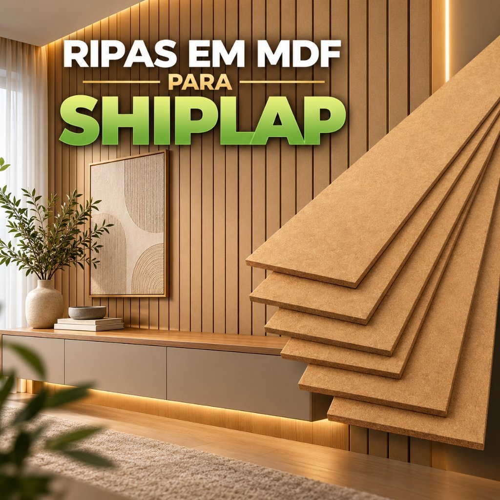 Ripas MDF Cru 120x10cm 3mm Painel Ripado Shiplap Decorativo Kits Placas Ripinhas Moldura Retangular