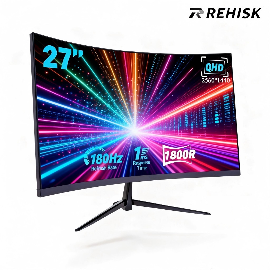 Monitor Gamer 27" QHD  IPS 180Hz 1ms Micro-Curvo com Adaptive Sync, HDMI DisplayPort para PC Gamer