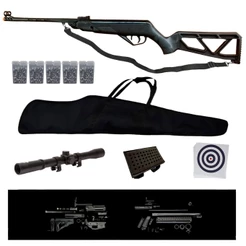 Carabina de Pressão Vegas Preta 5.5mm - CBC + Kit Completo + Gun Pad