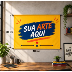 Banner Personalizado 120x80 com Bastão