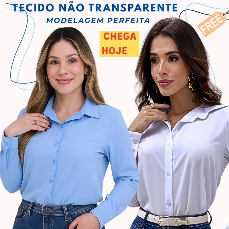 Camisa Elegante com 60% Off! 👚