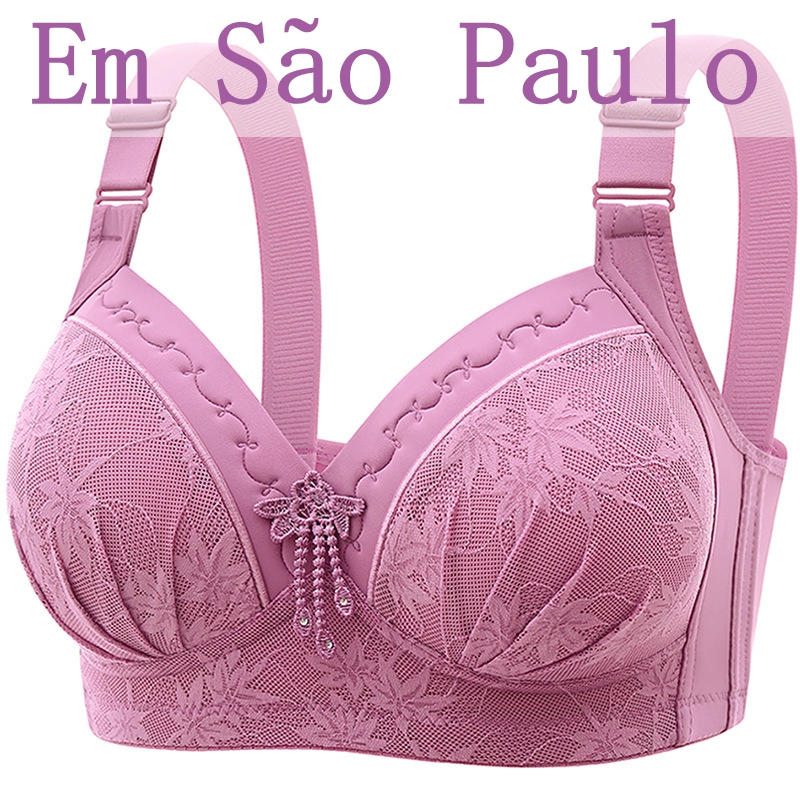 Sutiã com Bojo Bordado Sem Fio e Cueca  lingerie