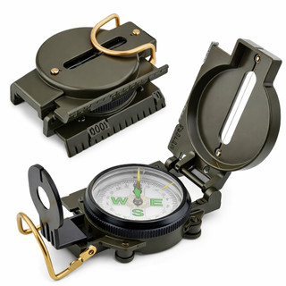 Bússola Militar Tática Profissional com Lupa Mira de Precisão Camping Trilha Aventura Norvix