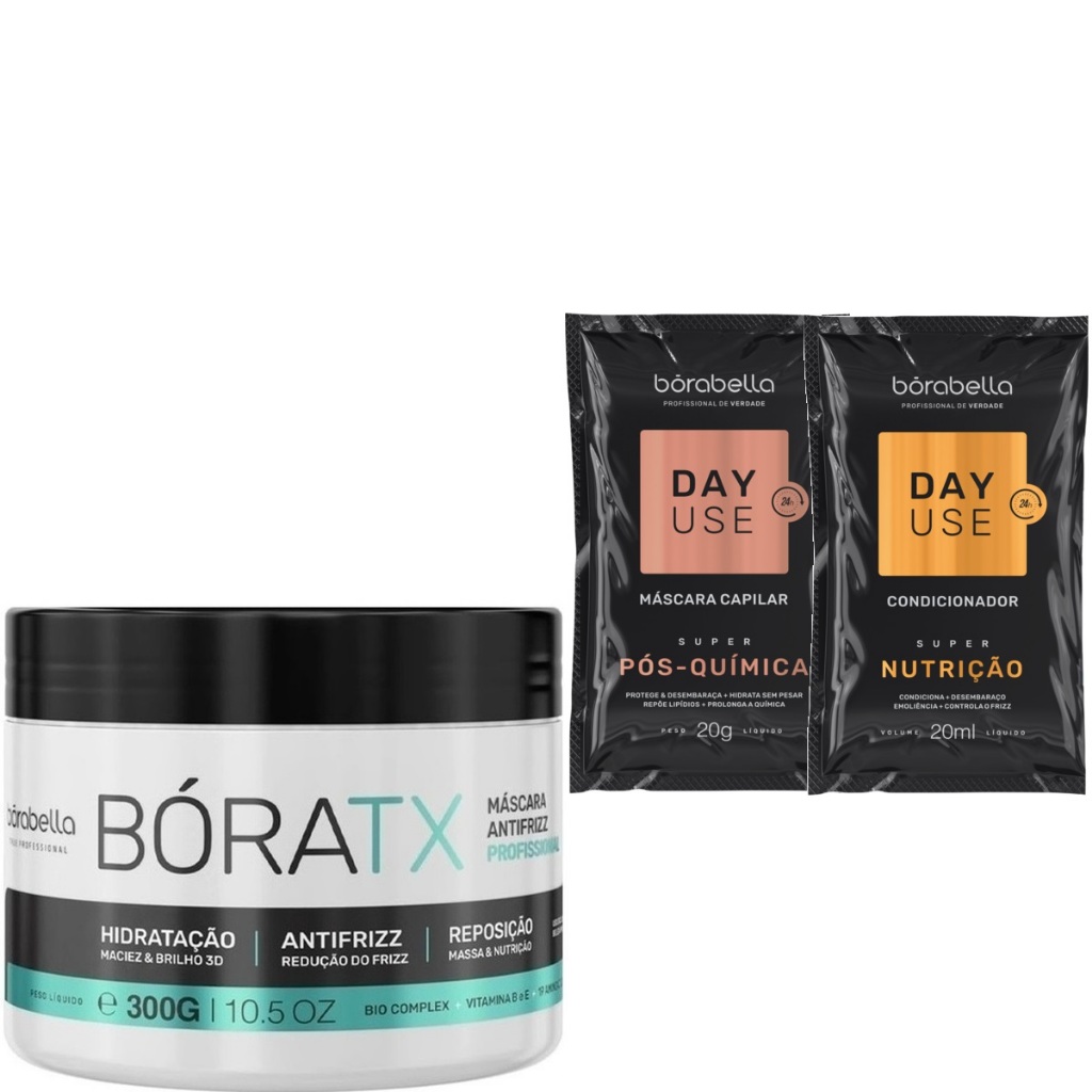Borabella Bóratx Alinhamento 300g + Sachês em Oferta na Shopee