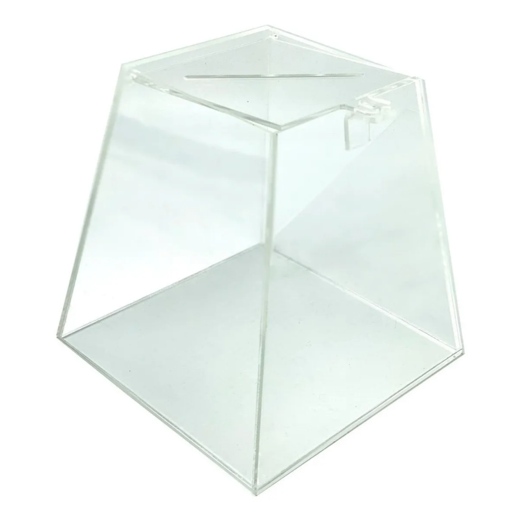 Urna Acrílico Transparente Piramide 20x20x12cm