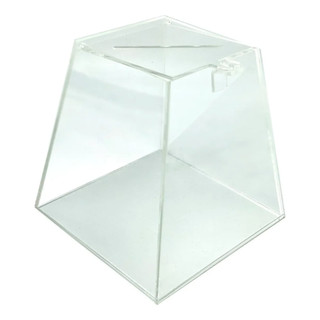 Urna Acrílico Transparente Piramide 20x20x12cm