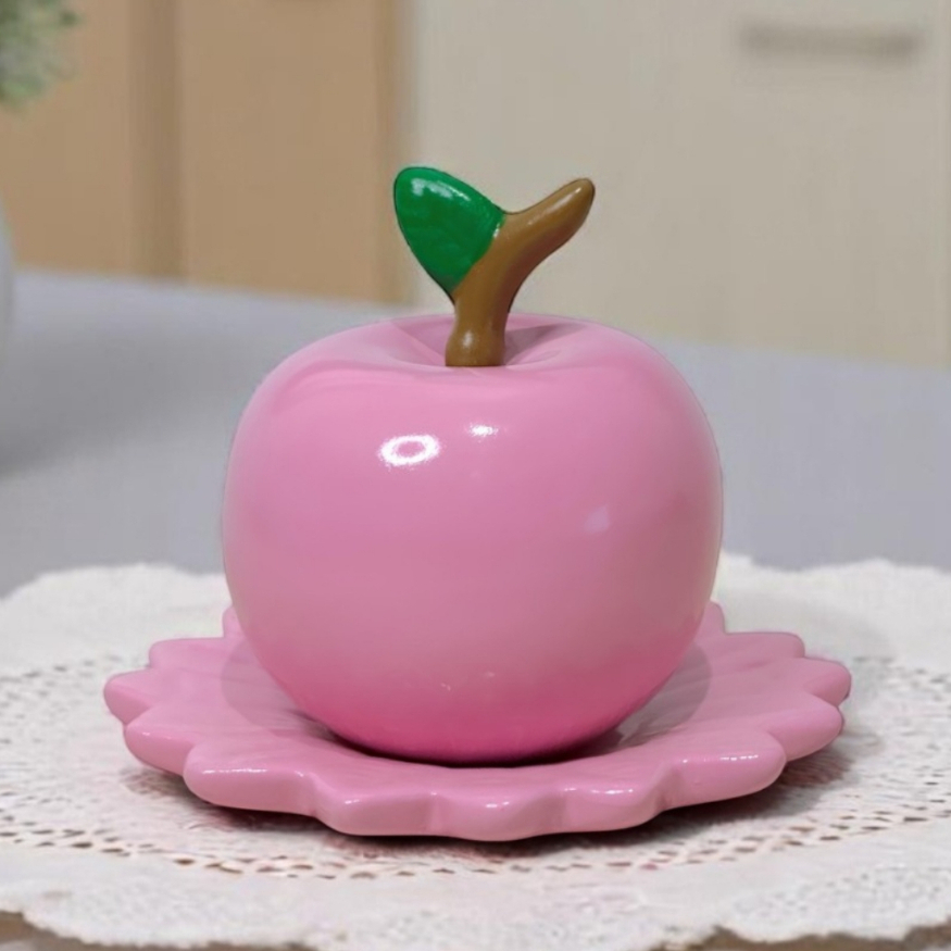 Enfeite Maça Fruta Cerâmica Decoração Rosa Casa Cozinha Sala Mesa Aparador Luxo em Oferta na Shopee