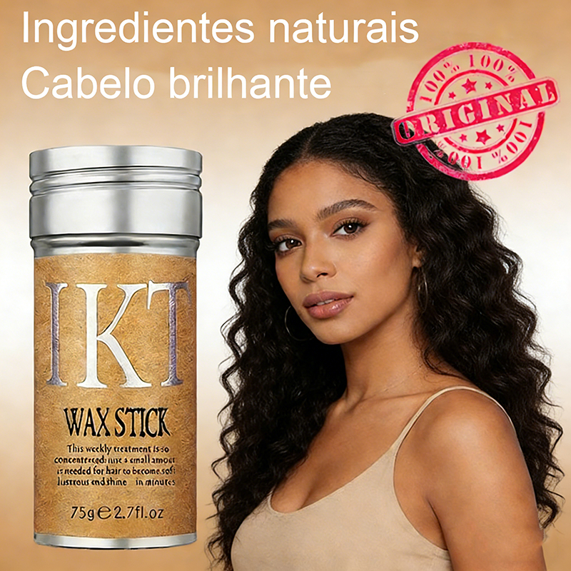 IKT Wax Stick Bastão Cera Pomada Modeladora Anti-Frizz Peruca Arrepiado Pasta Modelar Suave Liso Feminino Masculino