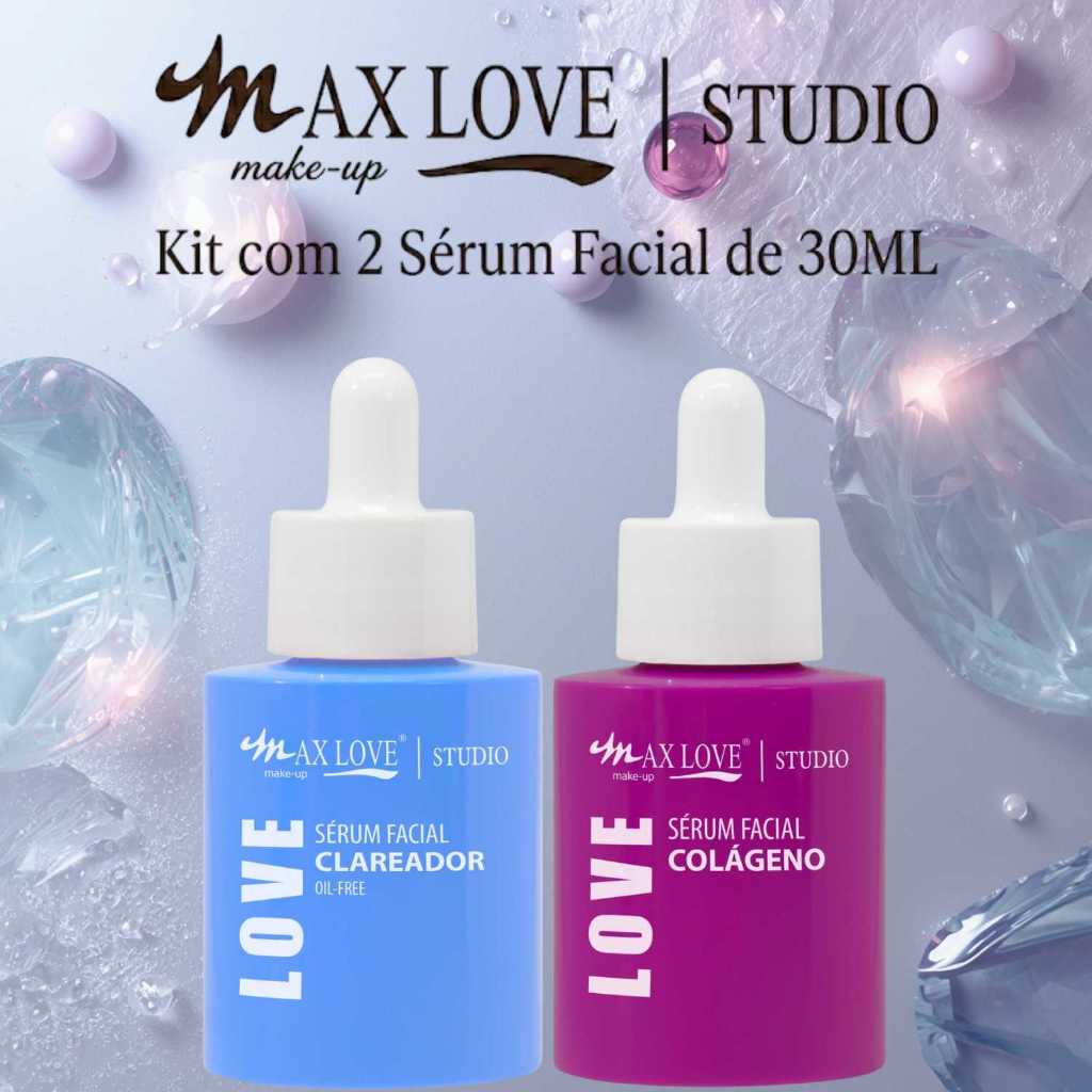 Kit 2 Sérum 30ml - Clareador, Colágeno - Max Love