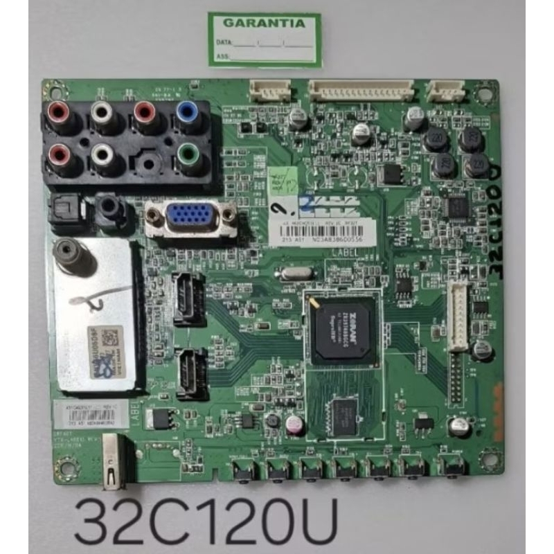 PLACA PRINCIPAL TV TOSHIBA 32C120U VTV L40613 REV.1 FOTOS E DESCRIÇÃO
