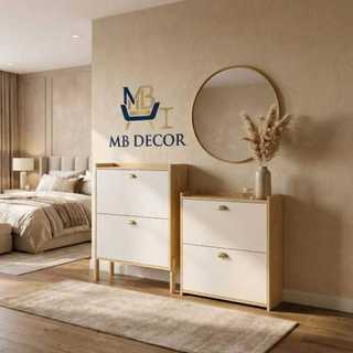 Sapateira Closet ou Lolla 2 Gavetas Basculantes  Porta Multiuso Organizadora 12 Pares Qua…
