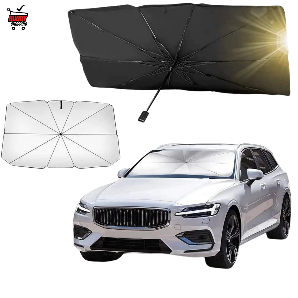 Guarda Sol Protetor de Para-brisa Automotivo AGS-1380 Poliéster 130x79cm Universal Calor UV Retrátil
