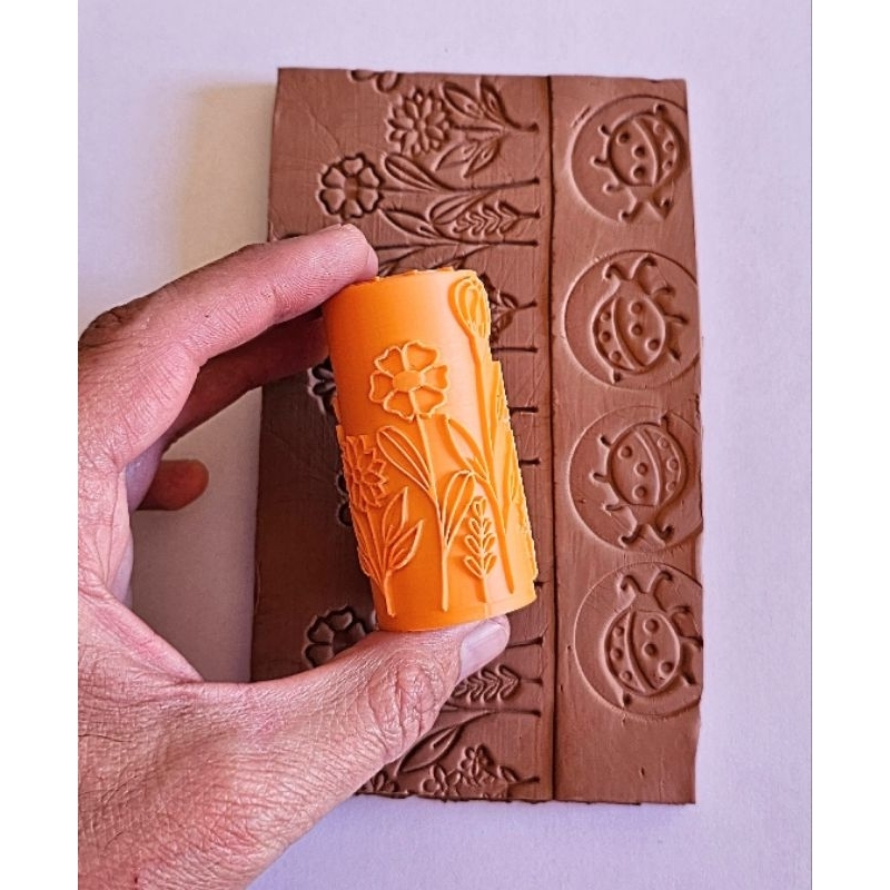 Textura Rolo Marcador Carimbo Cerâmica Massas Argila Biscuit