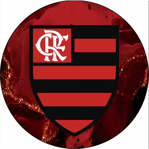 Painel Redondo Flamengo Sublimado Festa 50x50