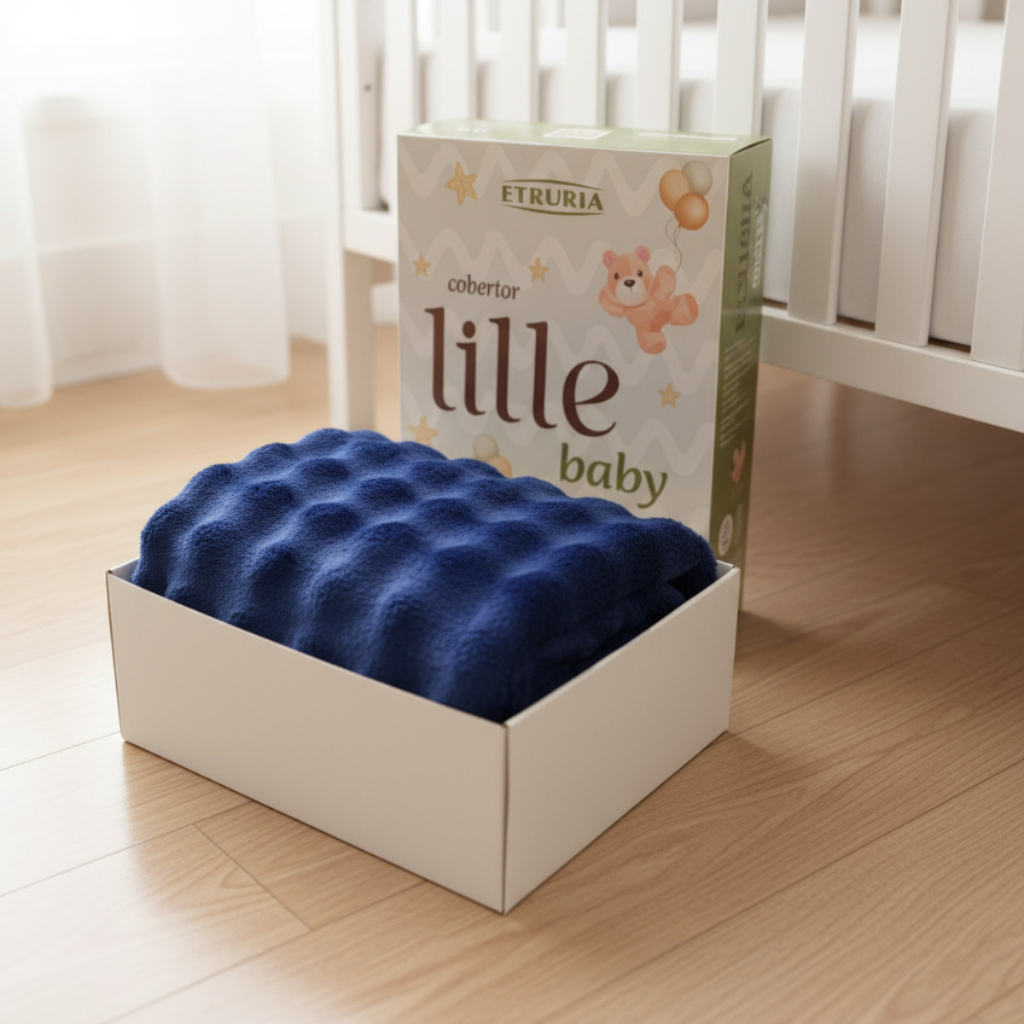 Cobertor Para Bebê Etruria Macio Hipoalergenico Lille Baby 90x110cm
