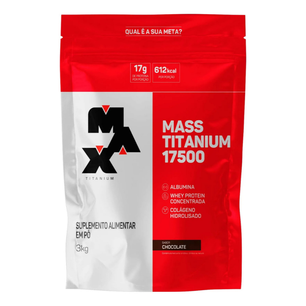 Hipercalórico Mass Titanium 17500 3kg Max Titanium Chocolate