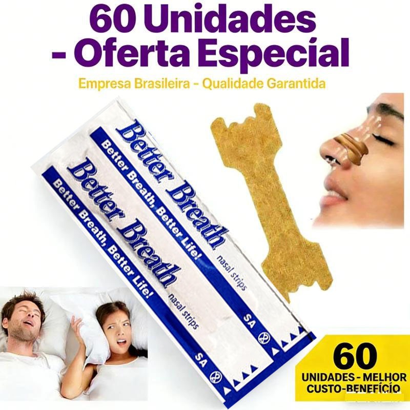 Kit 2 a 60 Unid Anti Ronco Adesivos Tira Nasais Expansores Pare de Roncar e Durma em Oferta na Shopee