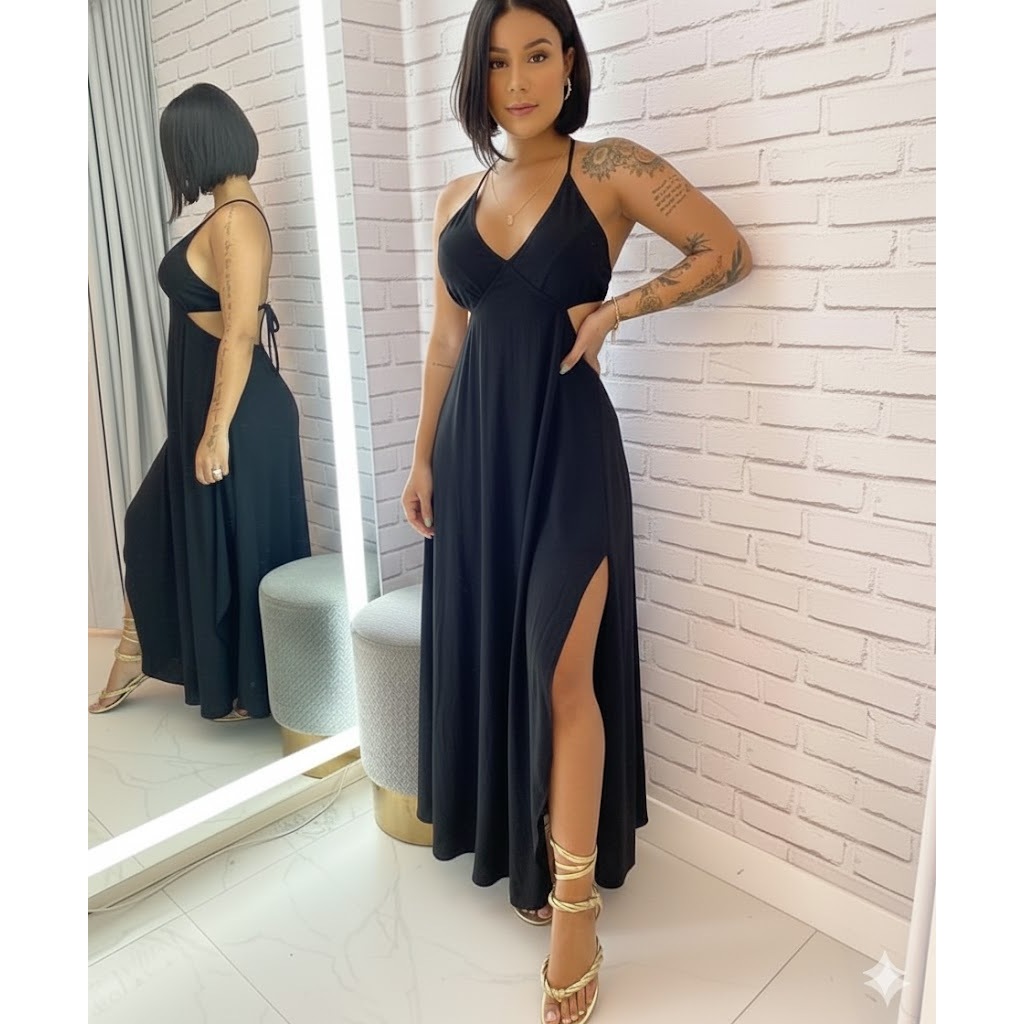 Vestido feminino Nanda,vestido feminino,vestido longo