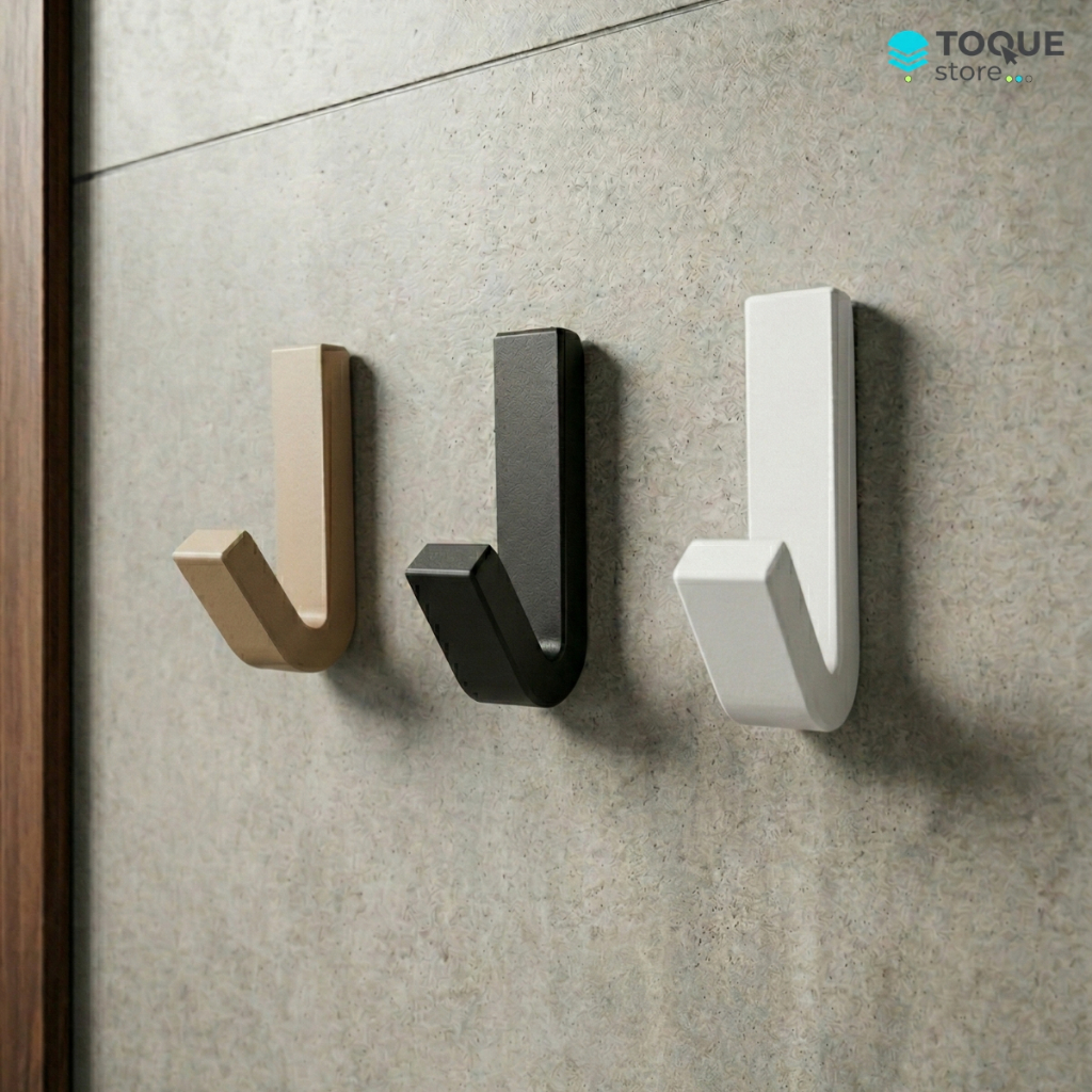 Gancho Porta Toalha Sem Furo - Adesivo de Alta Aderência Moderno | Fixação 3M Cozinha e Banheiro