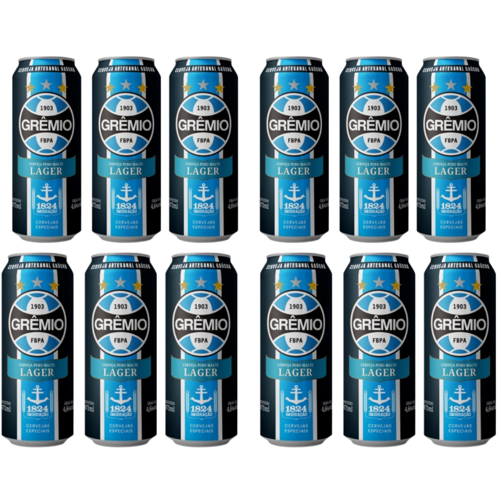Kit  pack 12un cerveja artesanal imigracao 1824 Gremio latao promo futebol em Oferta na Shopee