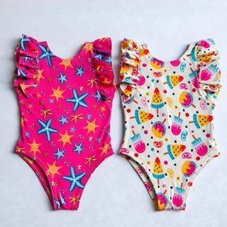 Maiô Infantil Stitch Capivara Menina Verão Praia Tendência TAM 2 ao 10 Anos em Oferta na Shopee