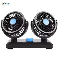 Ventilador Automotivo Duplo 12v Ajustável 2 Velocidade Carro