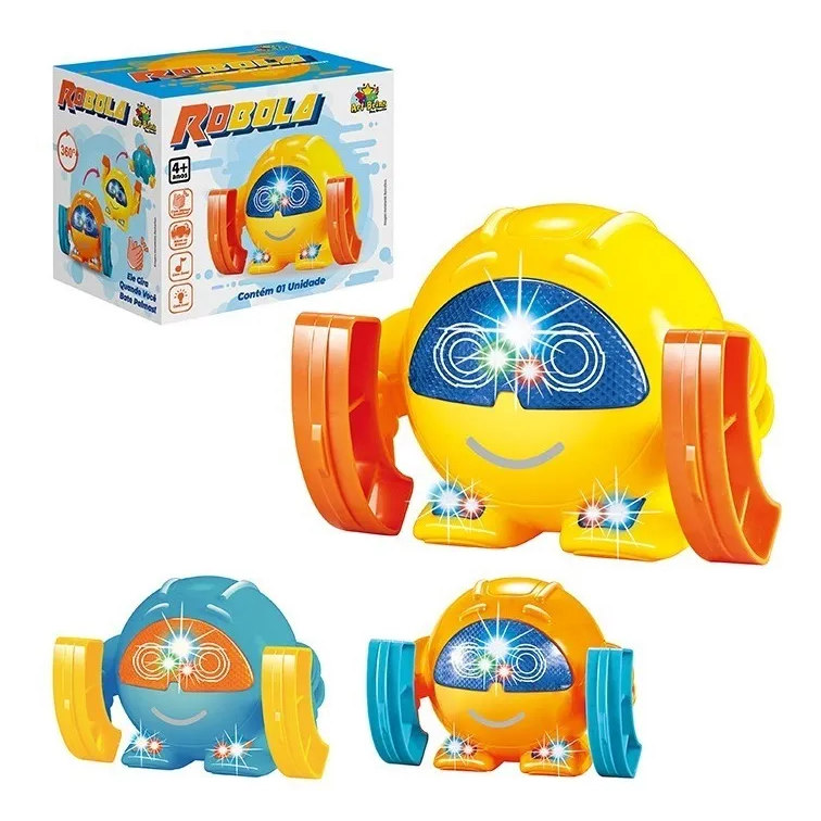 Brinquedo Robô Cambalhota Gira Infantil Musical Som Luz E Movimento Infantil