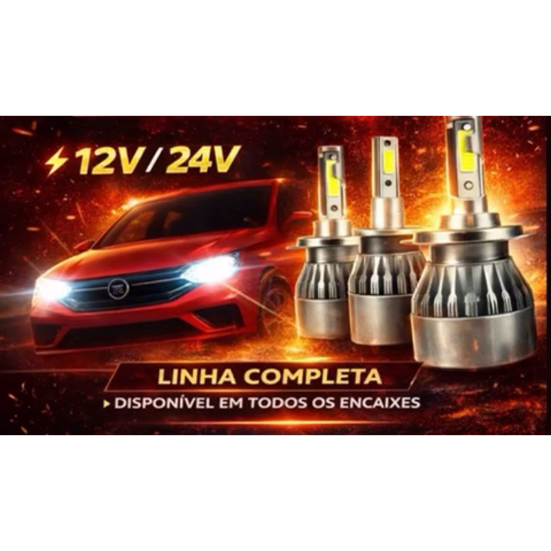 Faróis LED Para Carro par C6  H7 /9005 /H16/H3/H1 6000LM 36W Lâmpadas De Feixe De Luz Cor 6000K