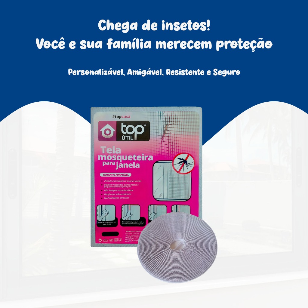 Kit 2, 3 ou 4 Tela Mosqueteira - 130x150cm e 150x180cm - Ajustável, Velcro Adesivo em Oferta na Shopee