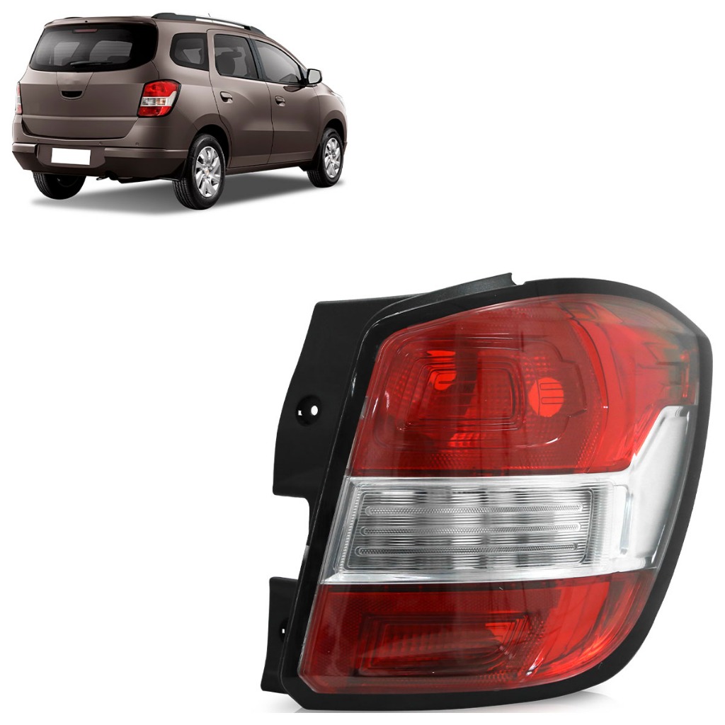 Lanterna Traseira Spin 2013 2014 2015 2016 2017 2018 Borda Preta em Oferta na Shopee