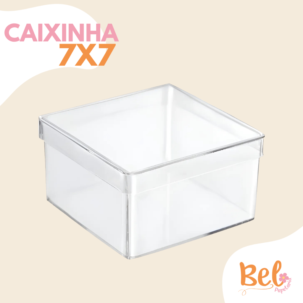 Kit Caixa Acrílica 7x7 Transparente Lembrancinhas Organização Festas Aniversario Chá de Bebe Casamentos em Oferta na Shopee