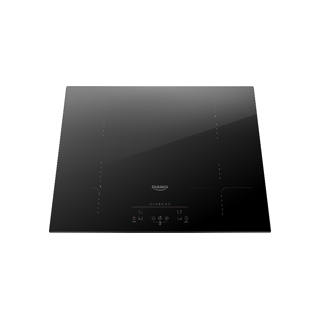 Cooktop de Indução Dako Supreme 4 Zonas 220V Preto Mesa Vitrocerâmica