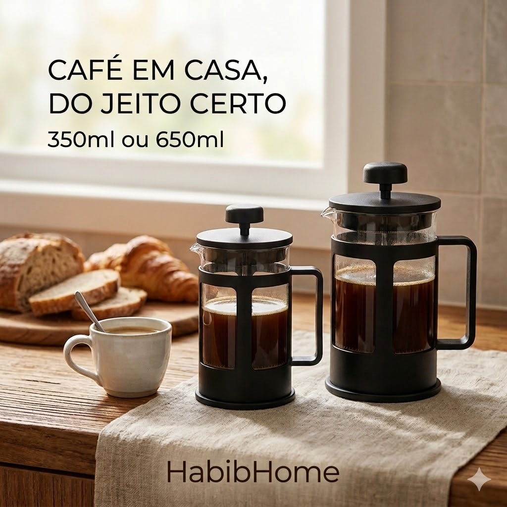 Prensa Francesa Cafeteira 350ml/650ml | Café e Chá | Design Premium
