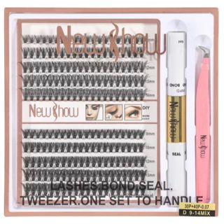 Kit De Extensão De Cílios New Show - Pacote Com 200 Cola E Pinças em Oferta na Shopee